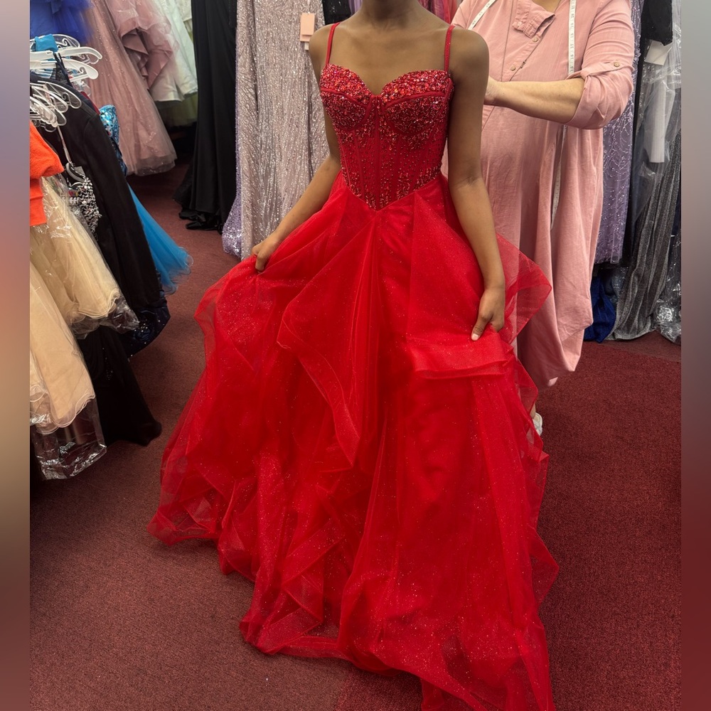 Red and Black Prom Dress - Picture 2 of 3
